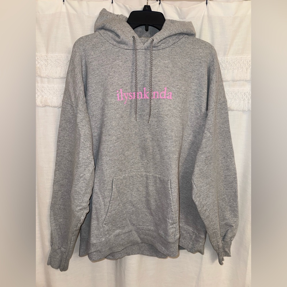 Ilysmkinda Gray and Pink Hoodie